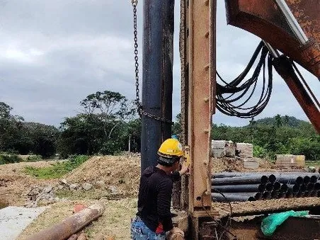 Micropile, Sg. Kenderong Bridge Upgrading